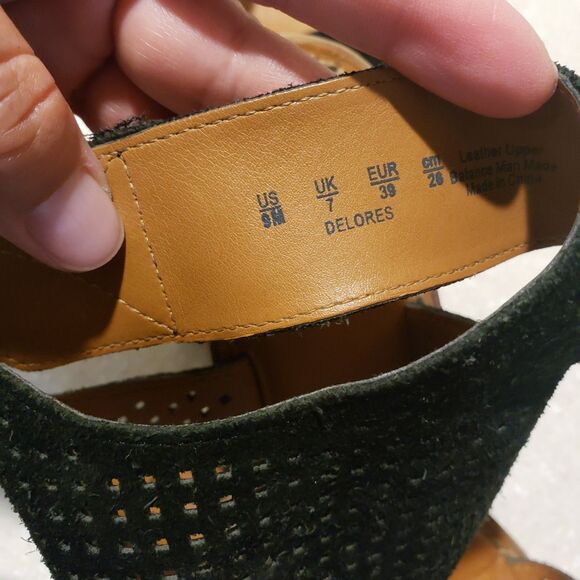 Franco Sarto Sandals Delores Women's 9M Black Suede A47 - Picture 8 of 8